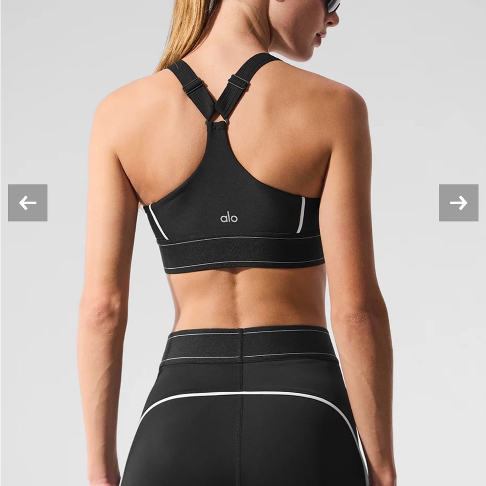 ALO Yoga Black Airbrush Bra and Leggings Set